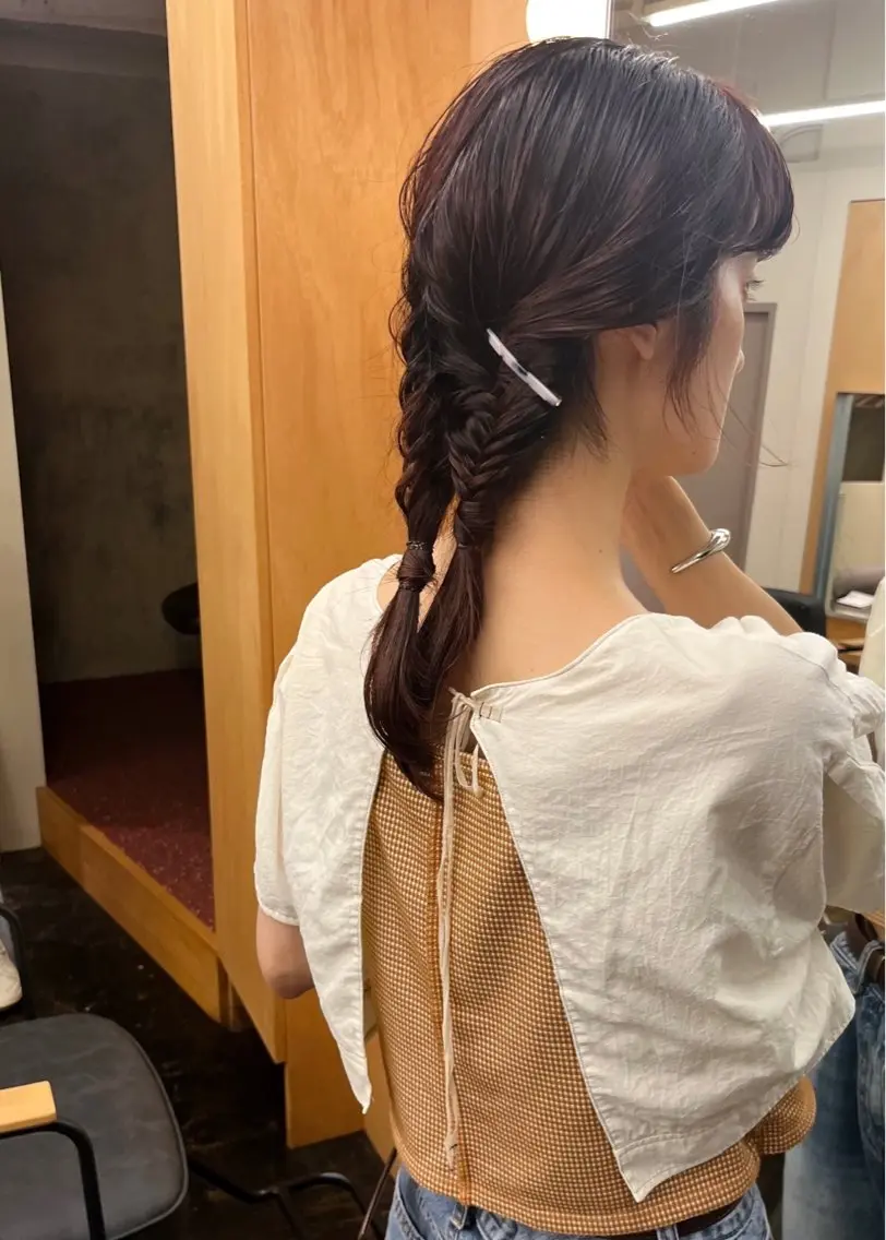 ミディアム カラー ヘアアレンジ 結婚式・ブライダル ヘアセット 西山 紗耶香🪽 透明感カラー/ボブのヘアスタイル