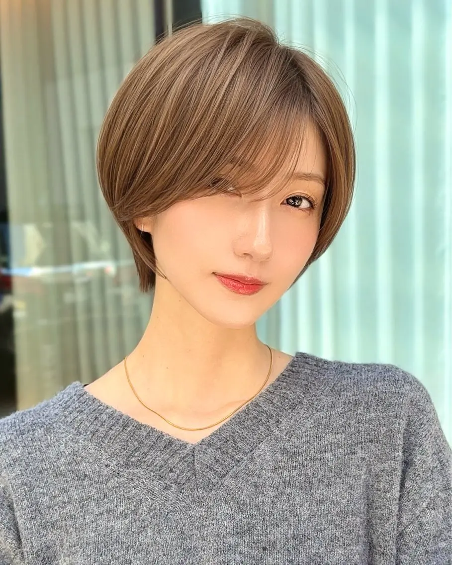 ショート カラー ⭐️銀座/ショート/ 艶カラー/りょうがのヘアスタイル