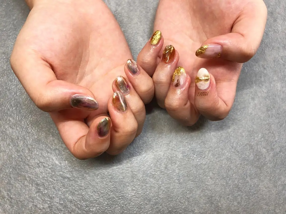 ネイル ハンドネイル フットネイル kiii.__ ✴︎*のネイルデザイン