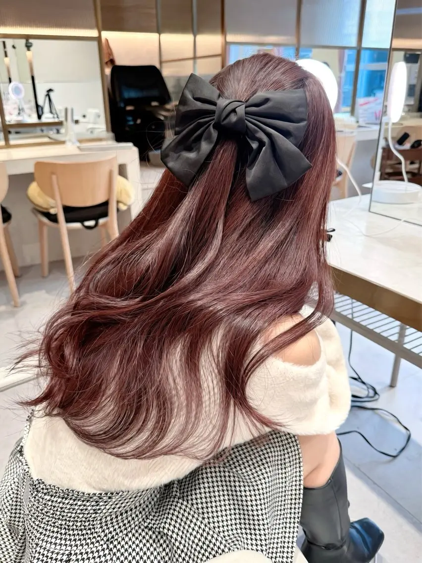 セミロング カラー カット ヘアカラー トリートメント ヘッドスパ ヘアセット 韓国ヘア/レイヤー/ 顔まわり/りょーとのヘアスタイル