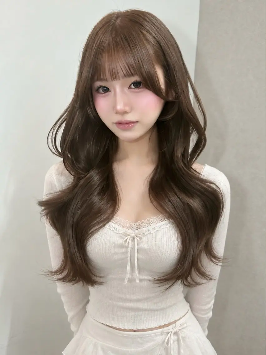 ロング カット ヘアカラー トリートメント 豊嶋 未来のヘアスタイル