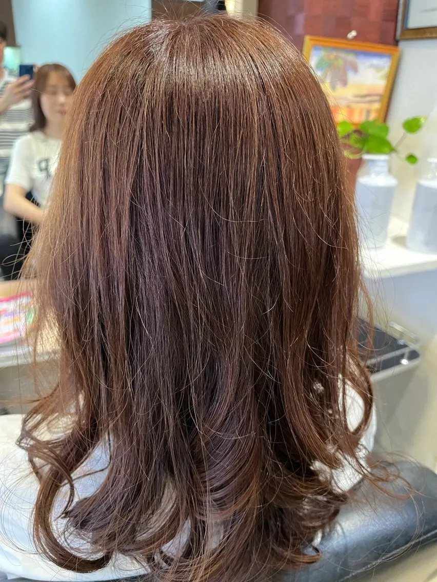 セミロング カラー 織田 英之のヘアスタイル