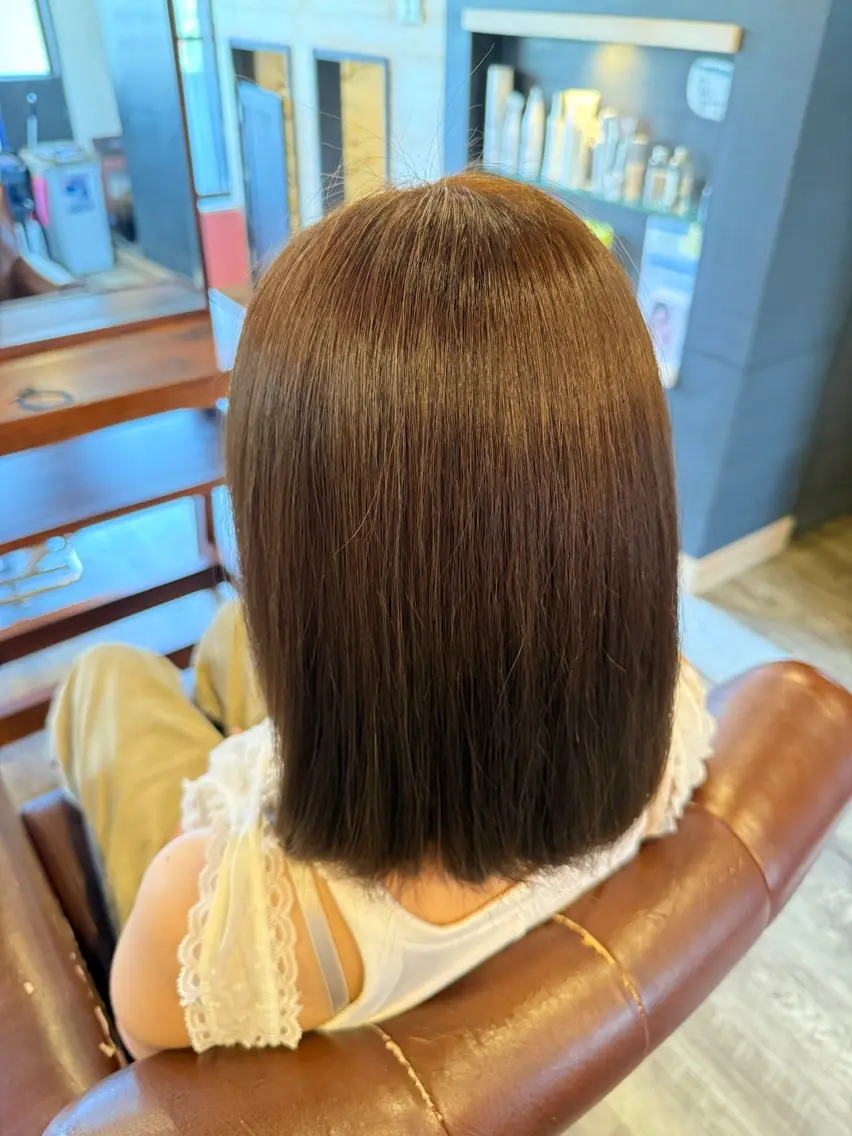 ミディアム ハイライト 大立 七夏のヘアスタイル
