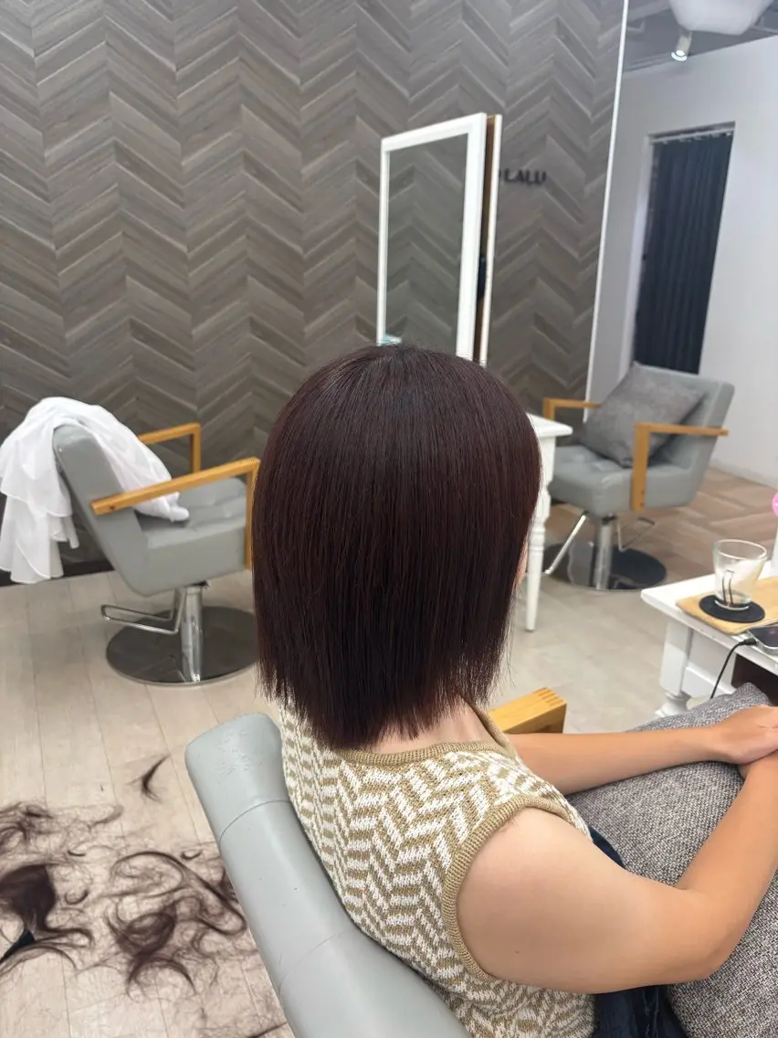 ミディアム ヘアカラー ワタセ ヒメカのヘアスタイル