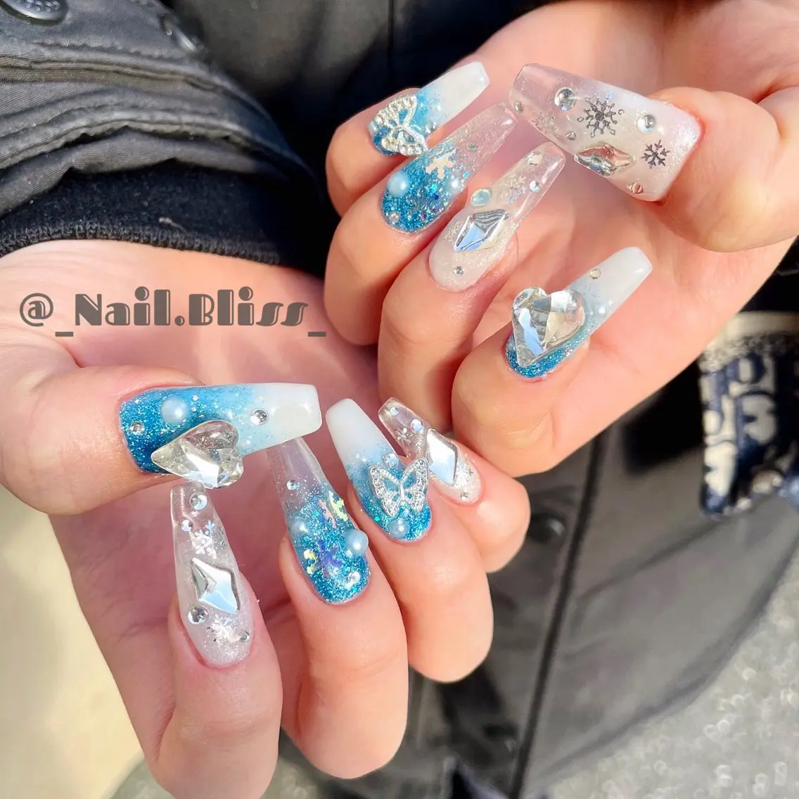 ネイル クリアネイル スカルプネイル ハンドネイル NAIL BLISSのネイルデザイン