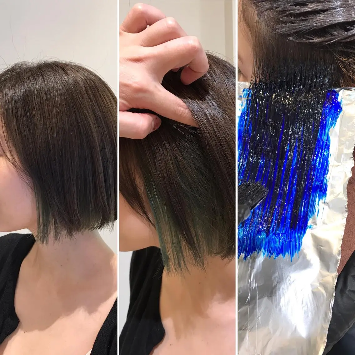 ショート カラー ブルーカラー インナーカラー "オクムラ タクヤ"のヘアスタイル
