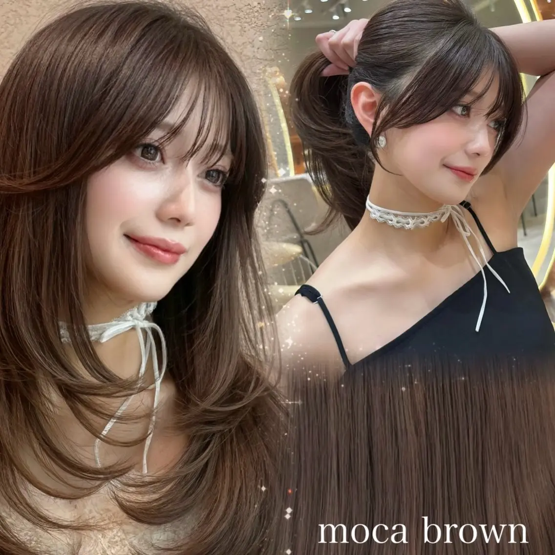 ロング カット ヘアカラー トリートメント 顔周り\エクステ\ 透明感カラー\まりんのヘアスタイル