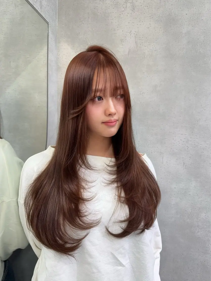 ロング カラー ヘアカラー トリートメント 🦋韓国ヘア /Kotoko🦋のヘアスタイル