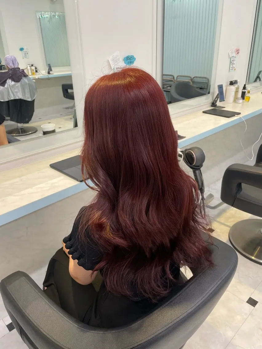 カラー ヘアカラー トリートメント ヘッドスパ ヘアセット 🇰🇷韓流暖色ヘア 🍒saaya🍒のヘアスタイル