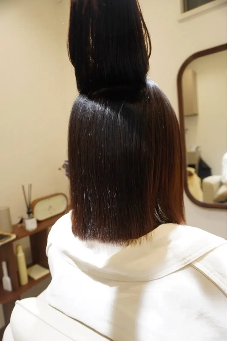 ミディアム 縮毛矯正 トリートメント 縮毛矯正モデル募集 Liore'のヘアスタイル