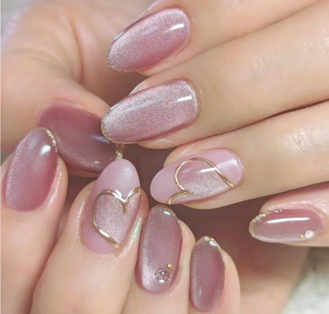 ネイル 長さ出し フレンチネイル グラデーション 卒業式 マグネットネイル MIHANA NAILのネイルデザイン