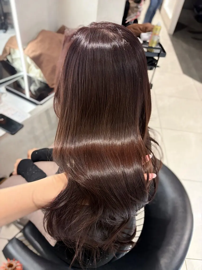 ロング カラー ブラウンカラー ココアブラウン トリートメント カット ヘアカラー トリートメント 韓国レイヤー×モテ髪 /MITSUKI🤍のヘアスタイル