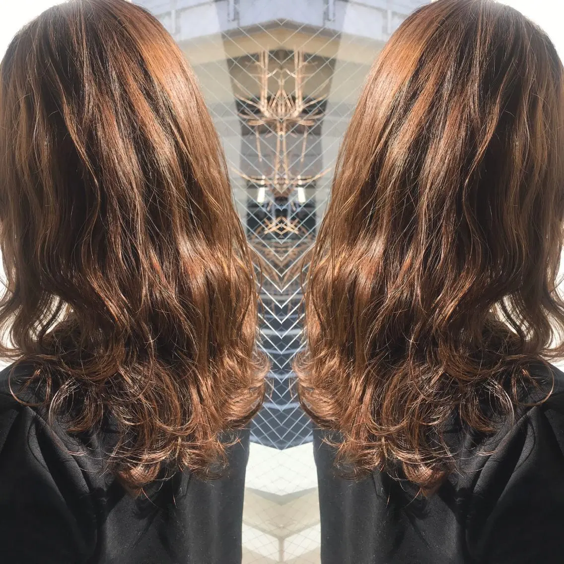 セミロング カラー ベージュカラー カット ヘアカラー 柴田 祐輔のヘアスタイル