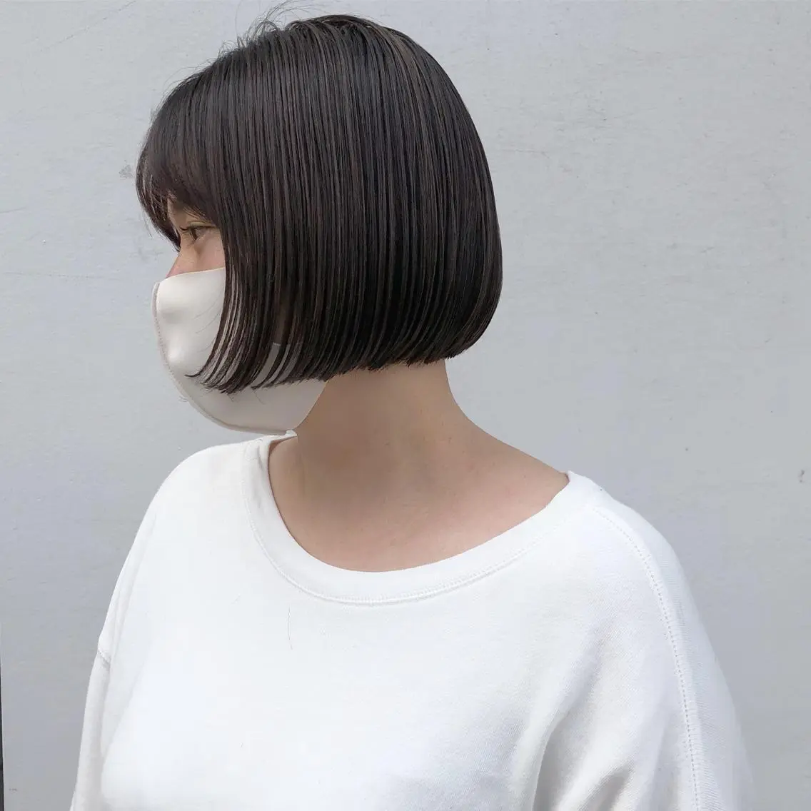 ショート ヘアカラー トリートメント ボブ♡柔らかいカラー 實松栞理のヘアスタイル