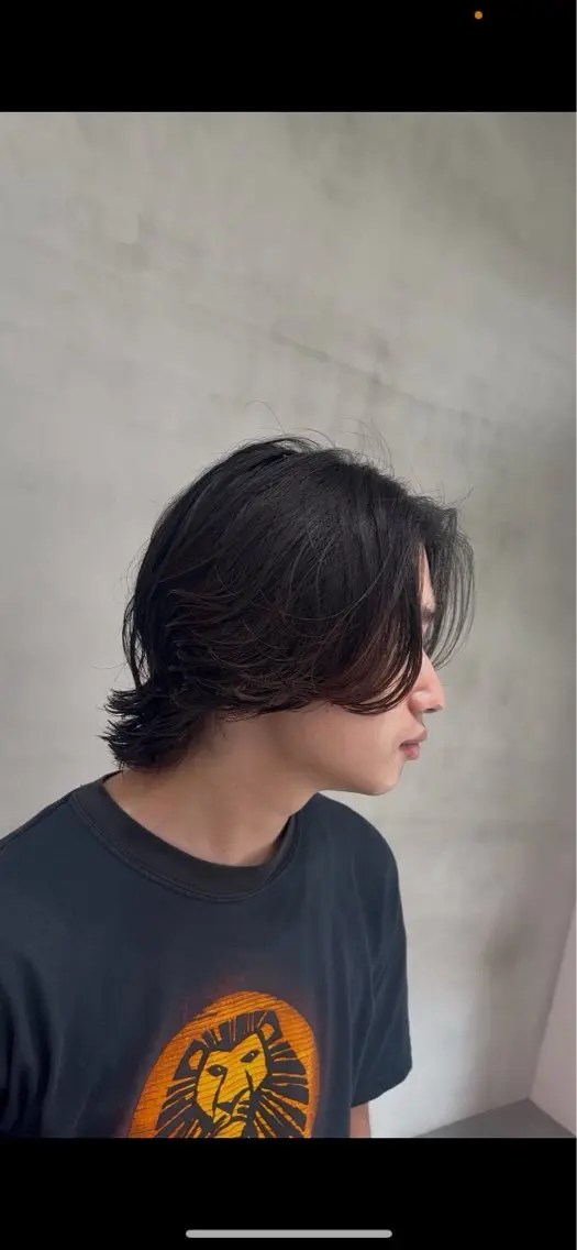ミディアム パーマ メンズ カット パーマ fifth 菅崎愛斗のヘアスタイル
