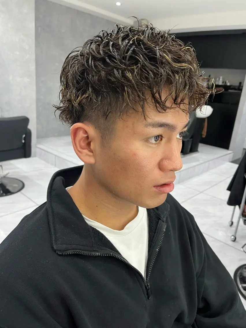 メンズカット+パーマの写真