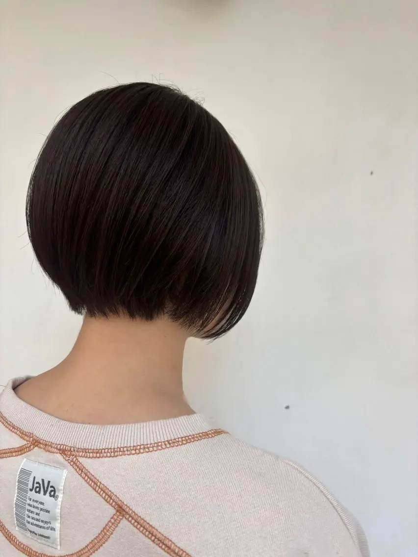 ショート カラー 透明感カラー ボブ カット ヘアカラー トリートメント hair make powder 薮本のヘアスタイル