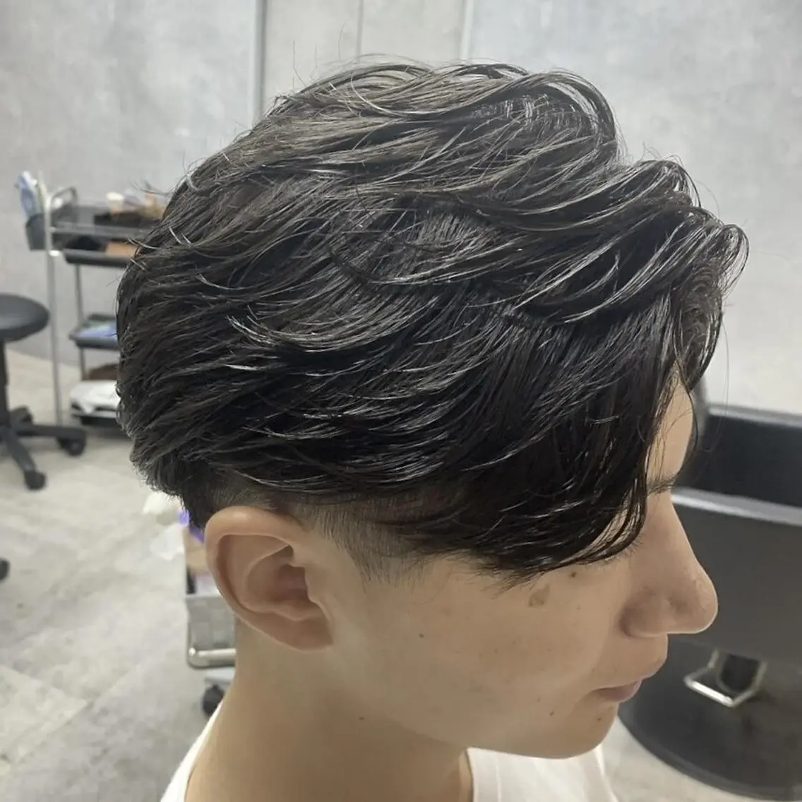 ショート パーマ メンズ カット パーマ Mens salon ANDYのヘアスタイル