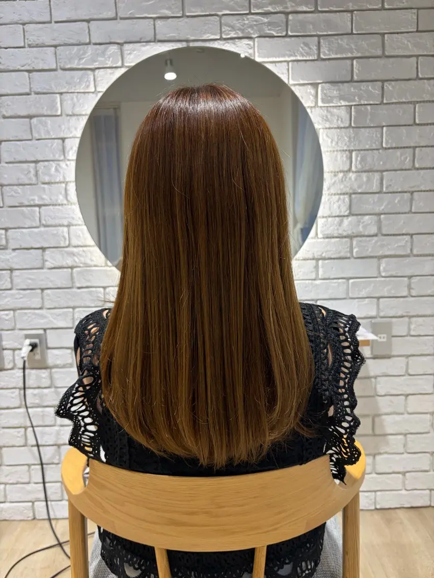 ロング レイヤーカット 中田 百笑のヘアスタイル