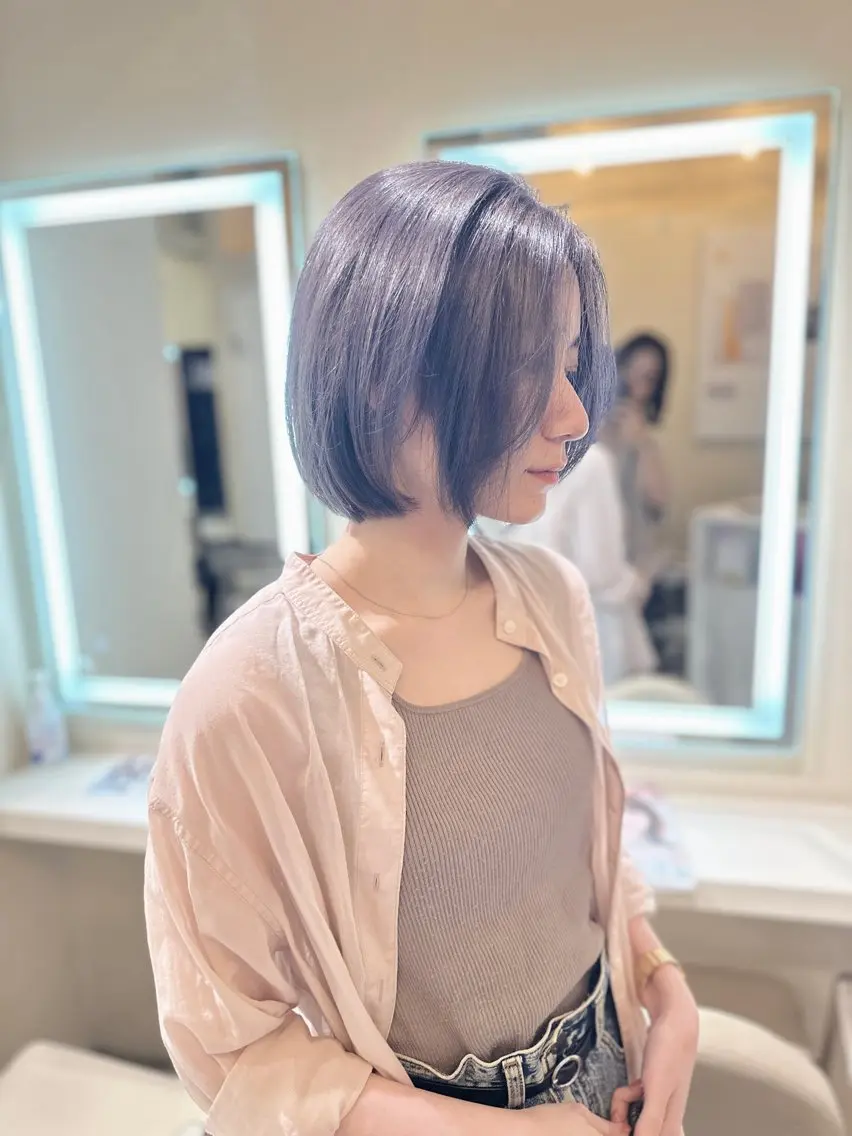 ミディアム カラー アディクシーカラー バレイヤージュ ブリーチ デザインカラー ダブルカラー カット ヘアカラー トリートメント opus 店長大和 レイヤー/赤み消しのヘアスタイル