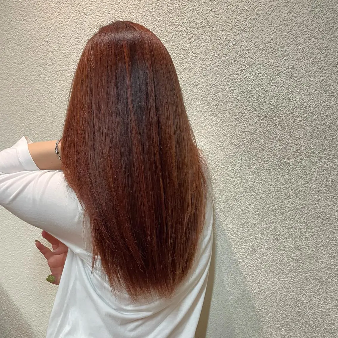 ロング カラー ハイライトカラー オレンジ ハイライト 𓂃megu‪𓂃 森野めぐみのヘアスタイル