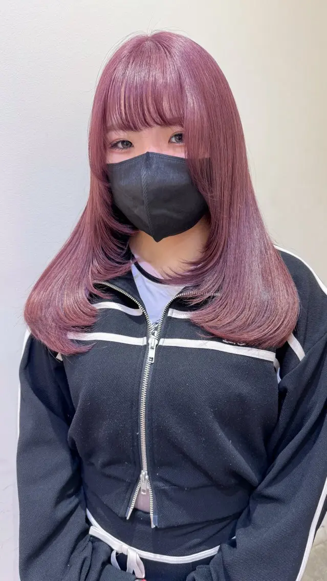 セミロング カラー レイヤーカット カット 横浜🍒ルーツカラー エクステ／RIEのヘアスタイル