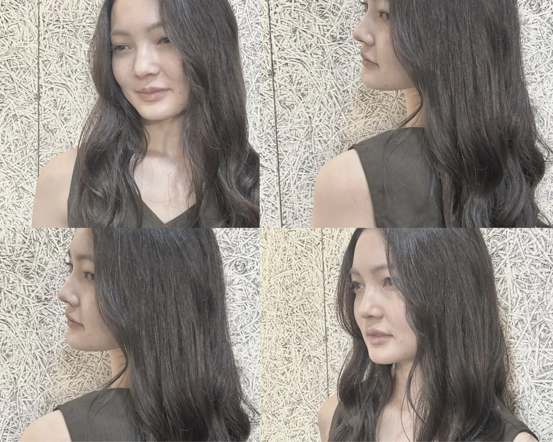 セミロング カラー 藤田 衣子のヘアスタイル