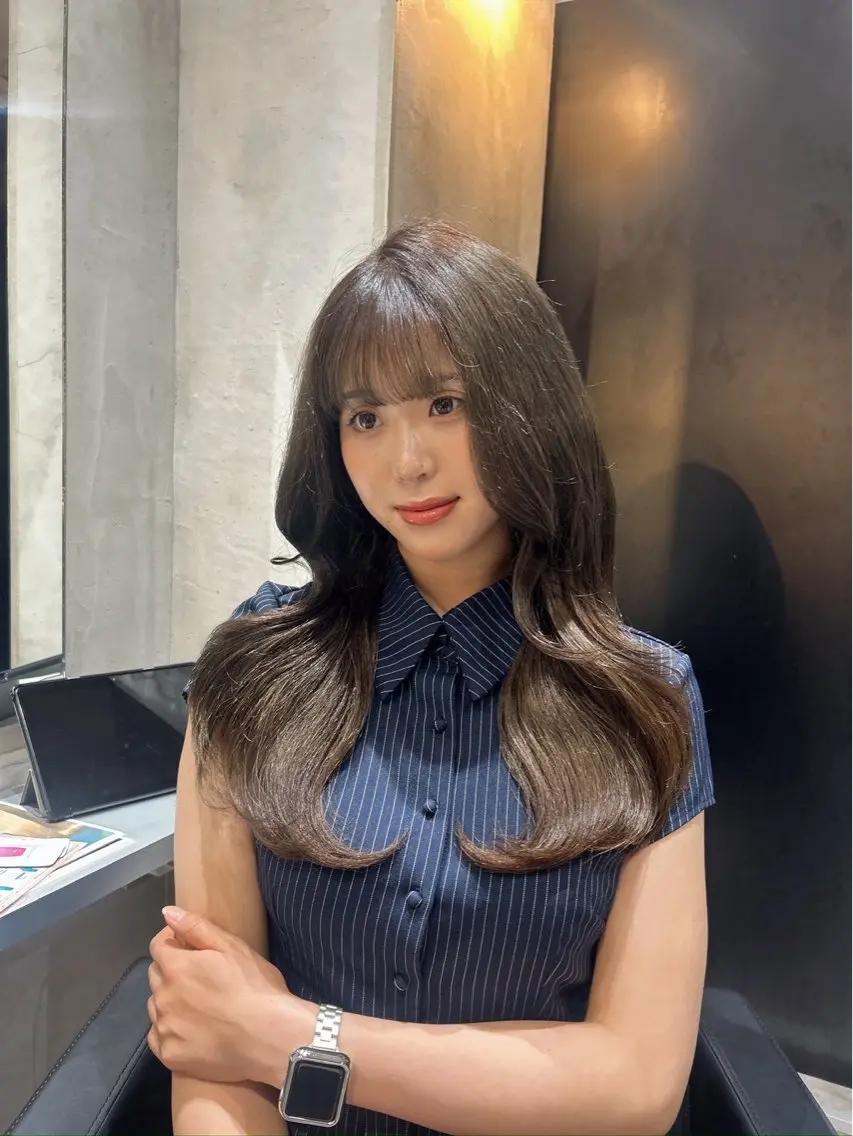 ロング カラー エクステ 艶髪×透明感カラー りなのヘアスタイル