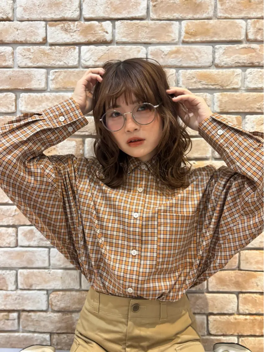 🌟人気メニュー🌟🌿 カット + ブリーチなしダブルカラー + Aujua トリートメント 🩵の写真