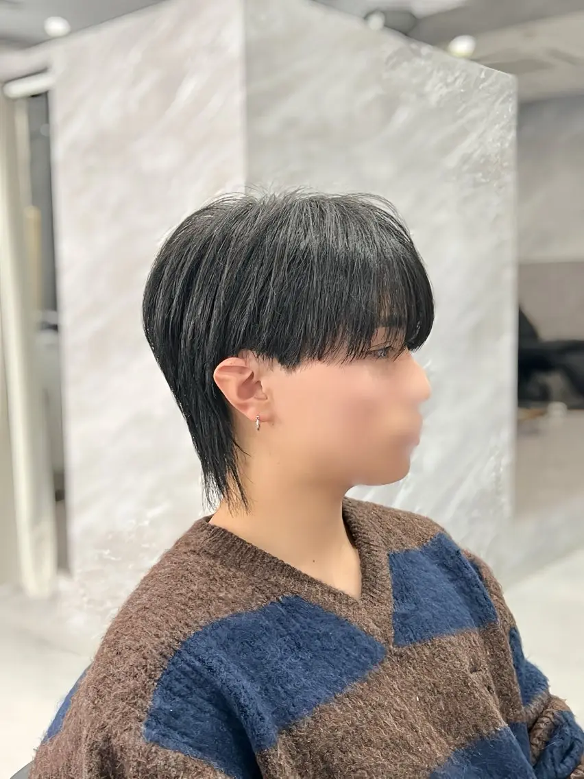 メンズ カット 縮毛矯正 ulus kobe 藤枝大地のヘアスタイル