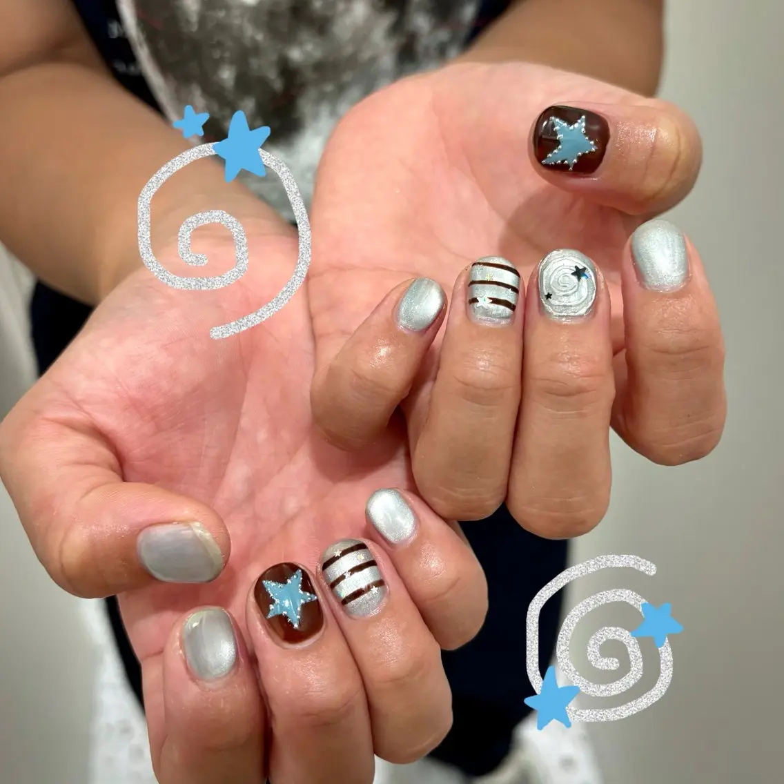 ネイル マグネットネイル メンズネイル ニュアンスネイル ワンカラーネイル シンプルネイル ハンドネイル あいり/ NailLife金山のネイルデザイン