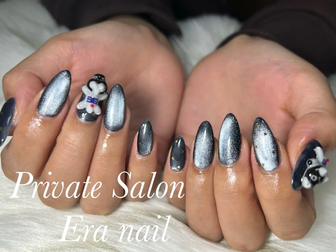ネイル マグネットネイル ハンドネイル Era nailのネイルデザイン