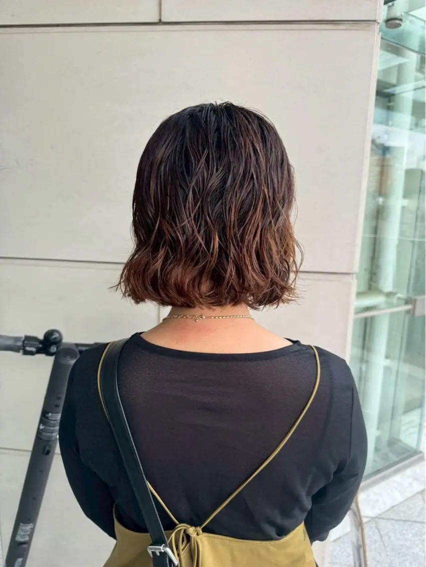 ショート パーマ ボブ カット パーマ トリートメント ハードパーマ Rico💜のヘアスタイル
