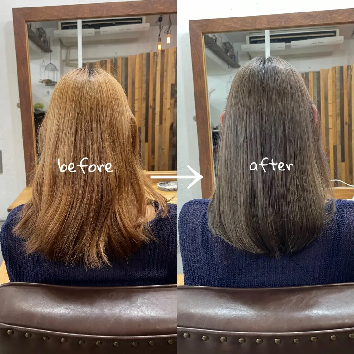 ミディアム カラー トリートメント ヘアカラー トリートメント Hina🧵/恵比寿 中目黒/透明感カラーのヘアスタイル