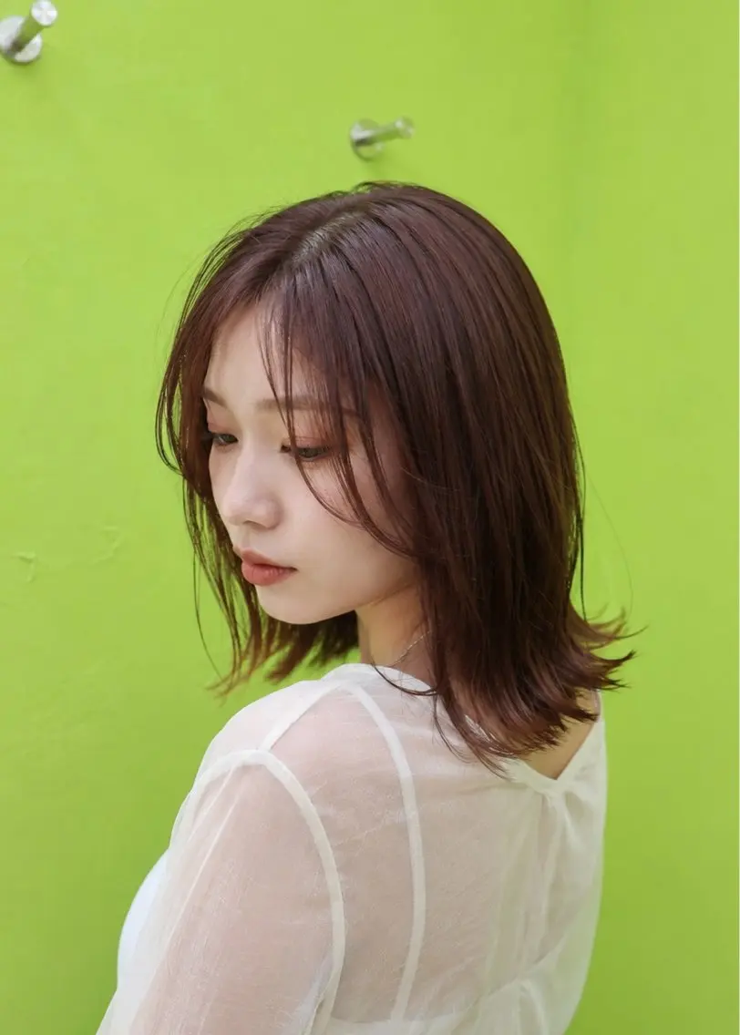 ミディアム カット ヘアカラー 湘南台ORCO 店長 ✨RYUのヘアスタイル