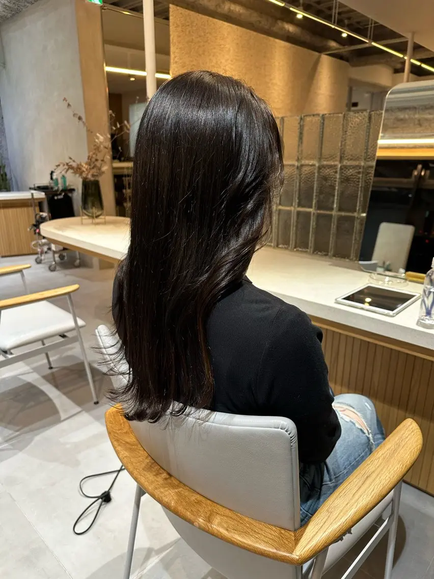 ロング カラー ラベンダーカラー トリートメント 和田 あおいのヘアスタイル