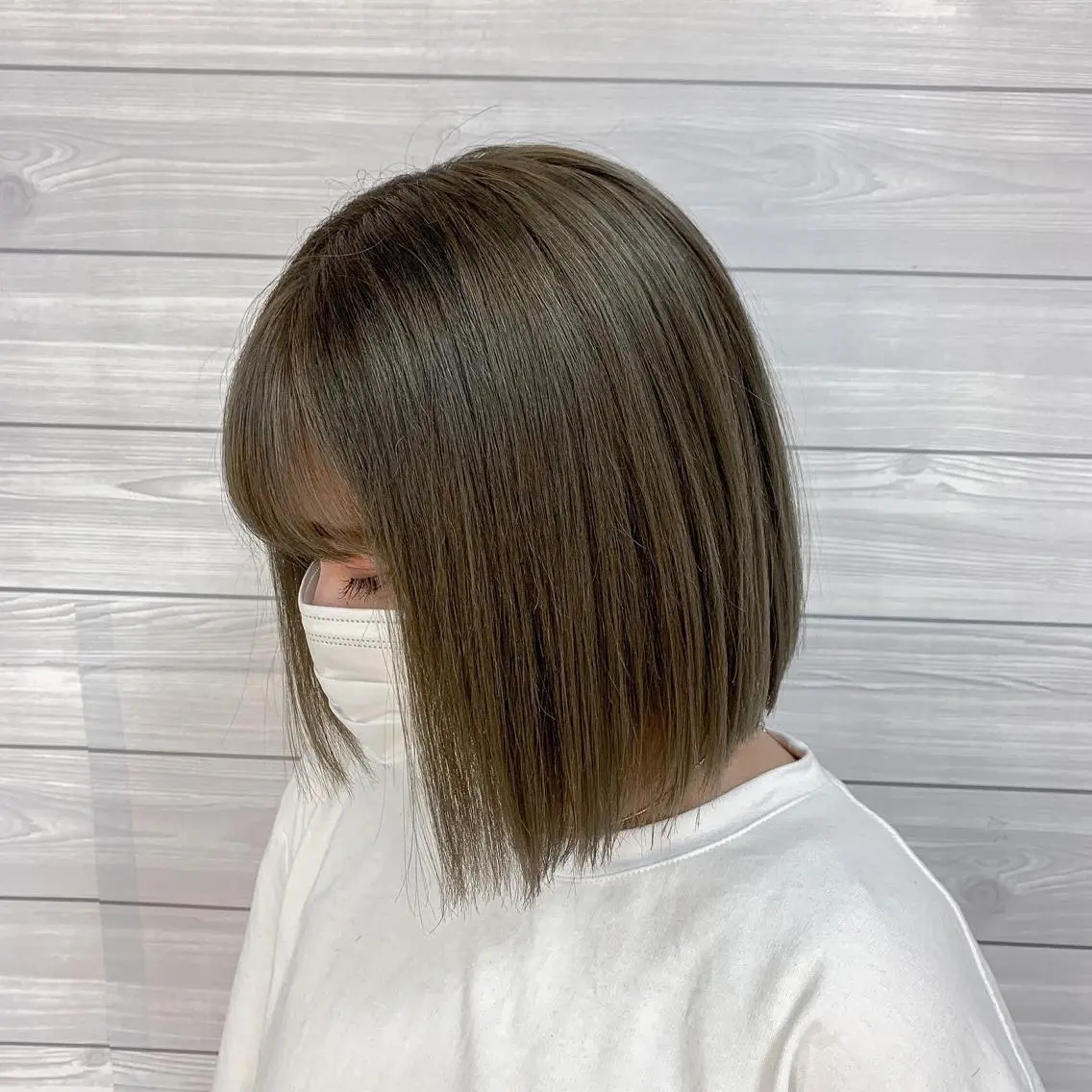 ミディアム カラー ハイトーンカラー ボブ シャドウパーマ/ メンズ/KENTAのヘアスタイル