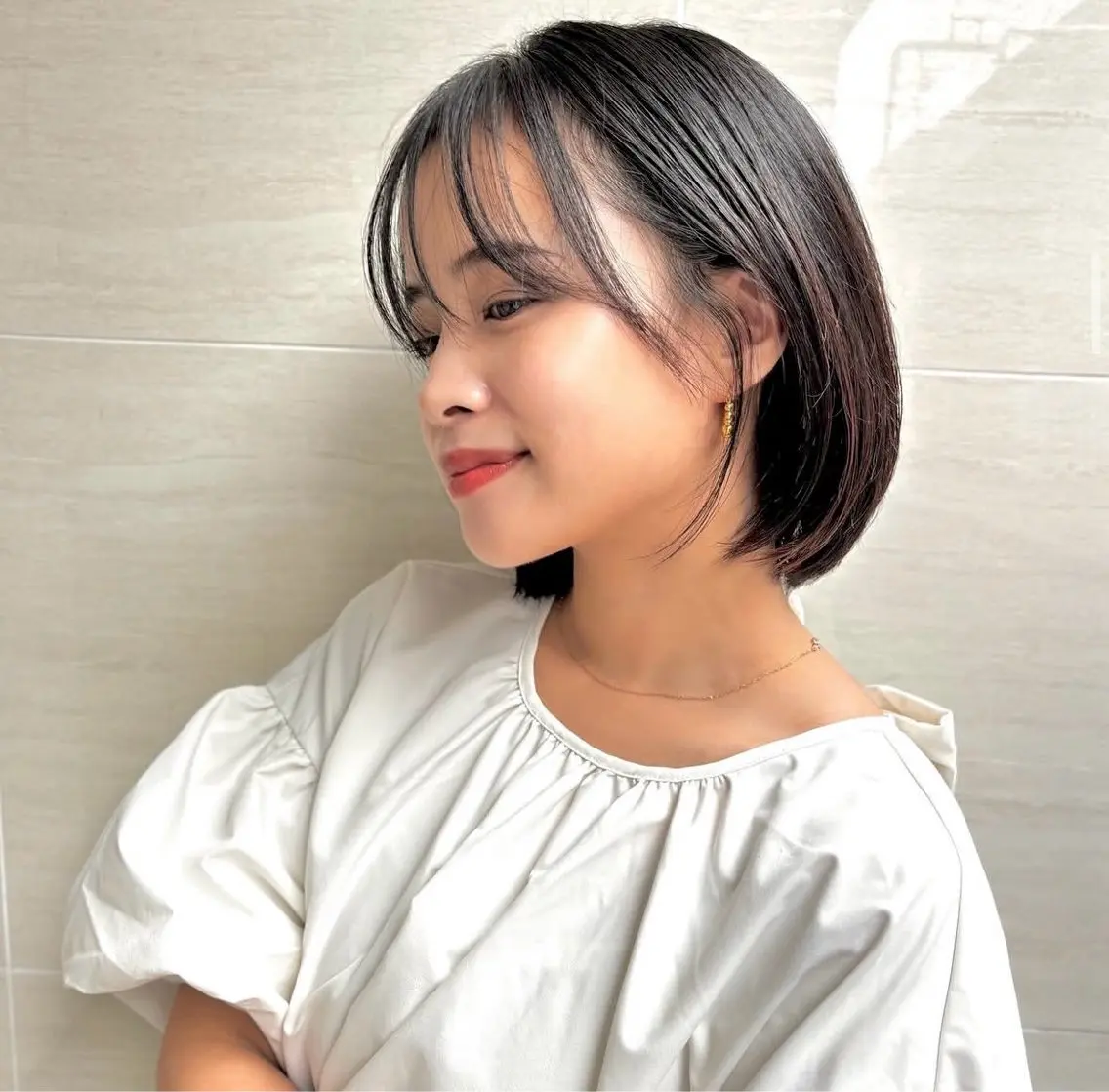 ショート 豊中／ボブスタイル 日向春喜のヘアスタイル