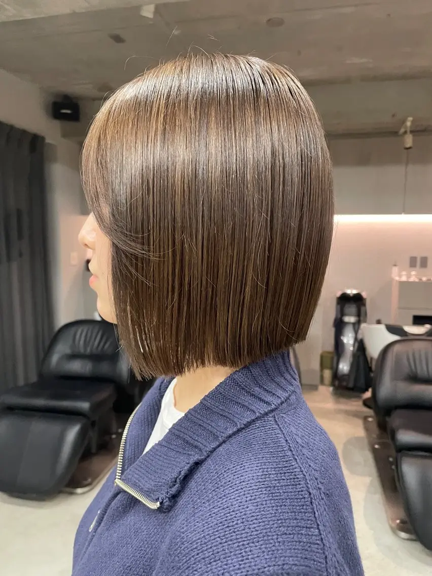 ミディアム カラー カット ヘアカラー トリートメント 表参道🌿赤み消し カラー/チナツのヘアスタイル