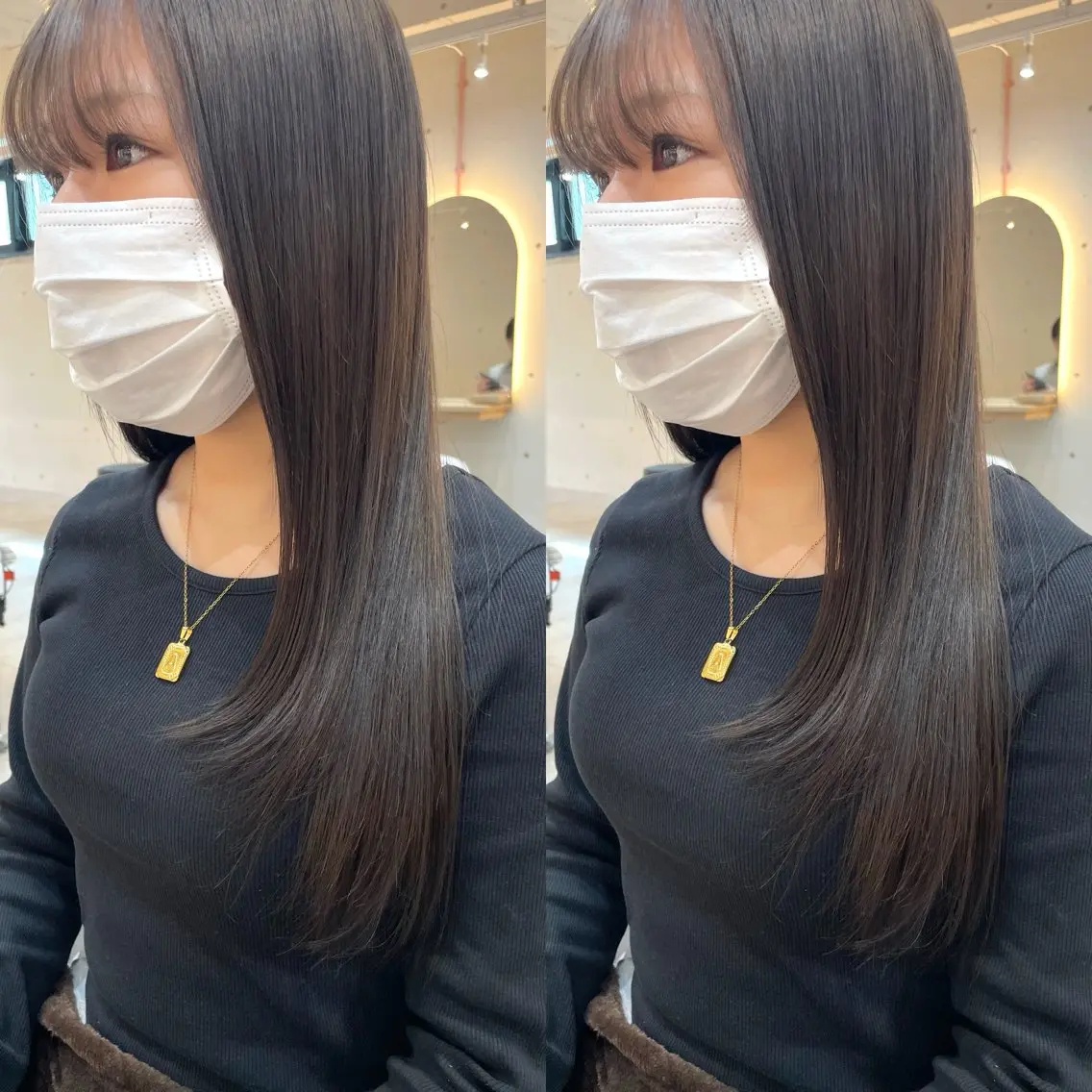 ロング カラー ブラウンカラー 髪質改善 レイヤーカット ローレイヤー カット ヘアカラー トリートメント ヘアセット ブリーチ無しダブル カラー🦕まどかのヘアスタイル