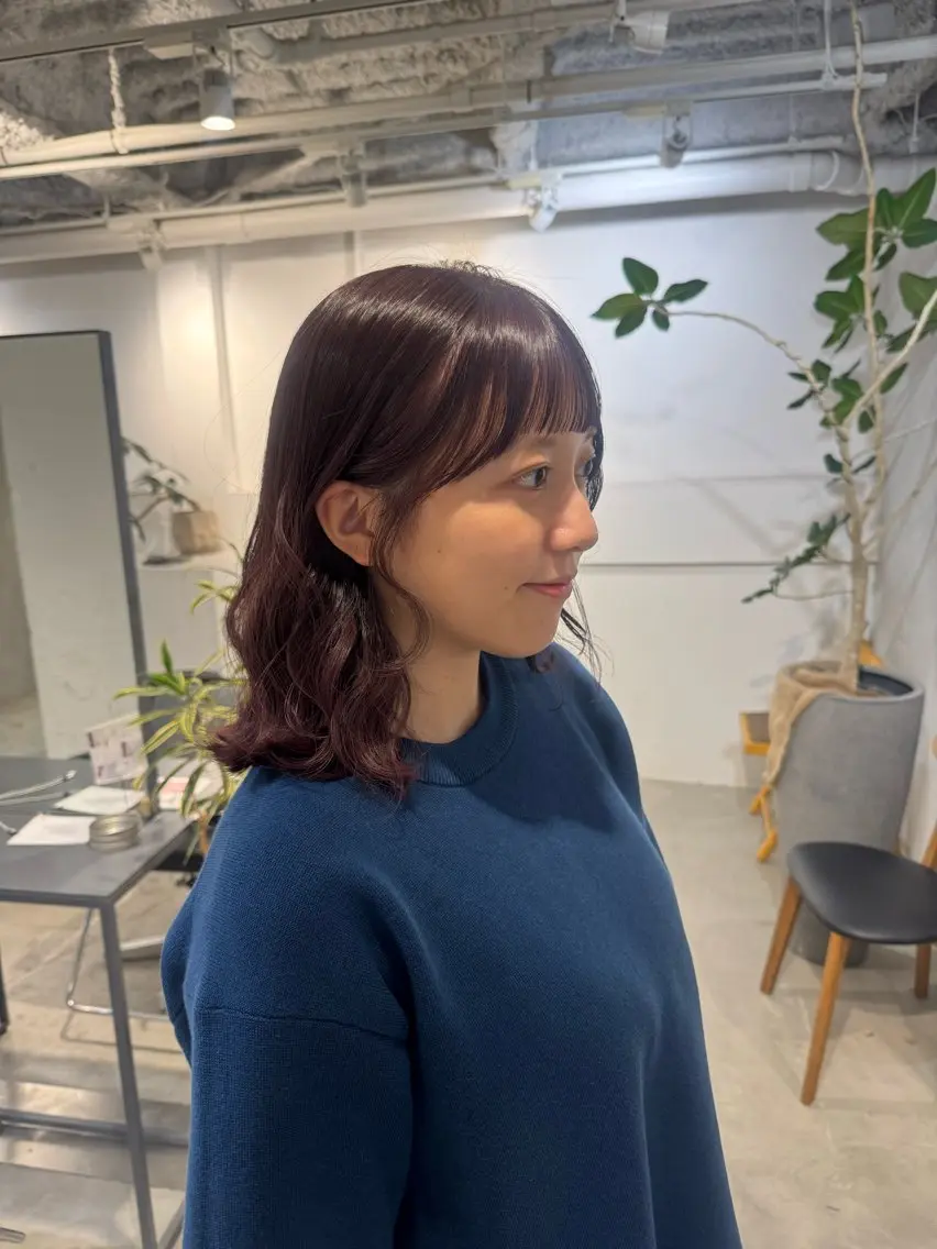 セミロング カット ヘアカラー トリートメント 新宿/顔周りカット +レイヤー=しずく♩のヘアスタイル