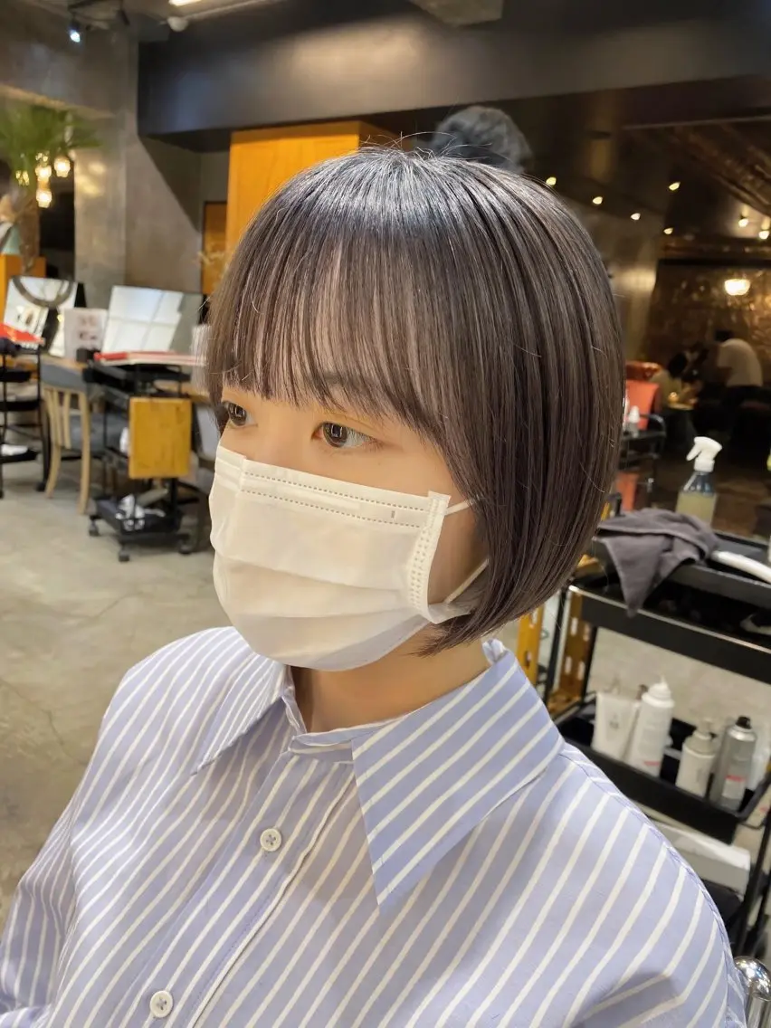 ショート カラー ショートボブ グレージュ ボブ ショートヘア カット ヘアカラー トリートメント 透明感カラー🌿 グレージュ🐺陽介のヘアスタイル