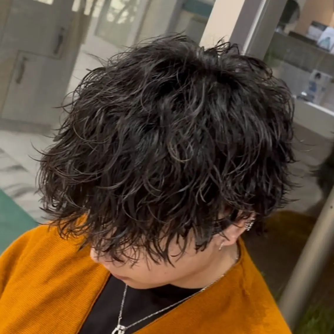ミディアム ミディアムパーマ 米谷 理玖のヘアスタイル
