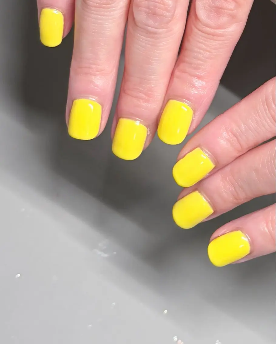 ネイル ワンカラーネイル 黄色 kashimia nail/RIHOのネイルデザイン