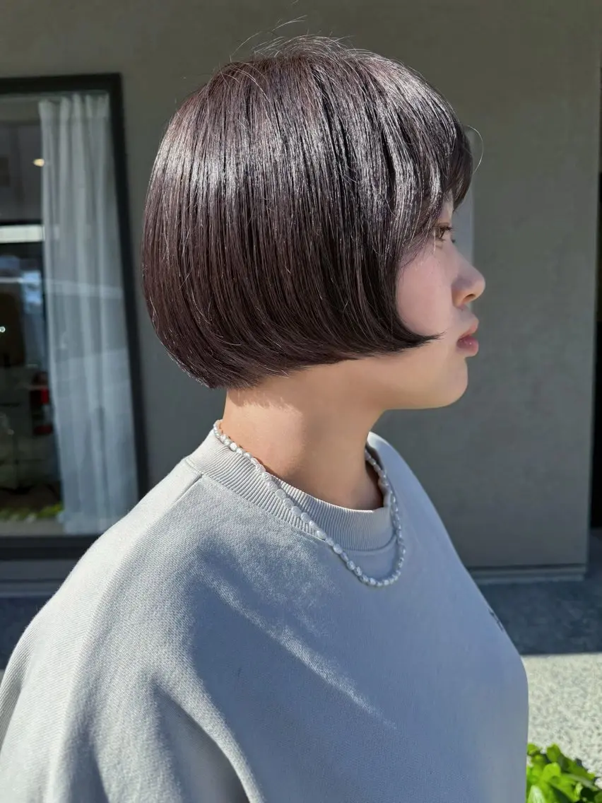 ショート ボブ 伸ばしかけ ショートヘア 野林 夏帆のヘアスタイル