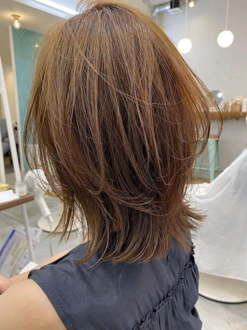 セミロング カラー ブラウンカラー 透明感カラー 🫧ナギサ/本厚木/ ボブ/ミディアム🫧のヘアスタイル