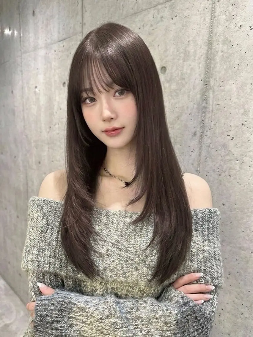 セミロング カラー カット ヘアカラー トリートメント レイヤー/髪質改善 /山永圭介のヘアスタイル