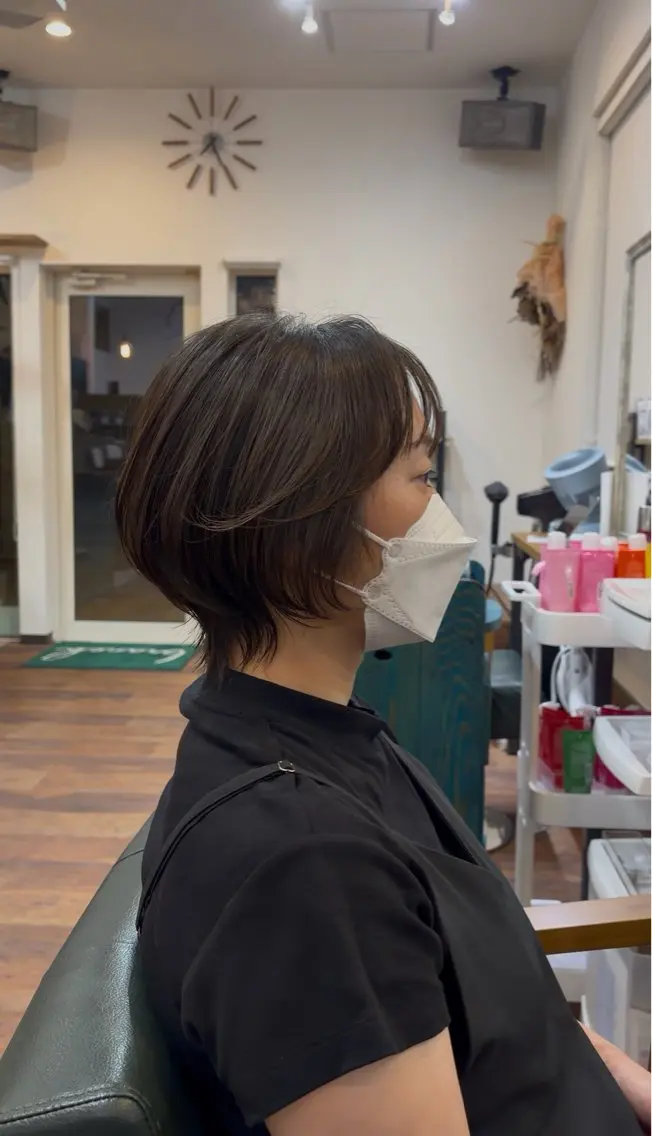 ショート ショートボブ ボブ ショートヘア ウルフカット 内山 優のヘアスタイル