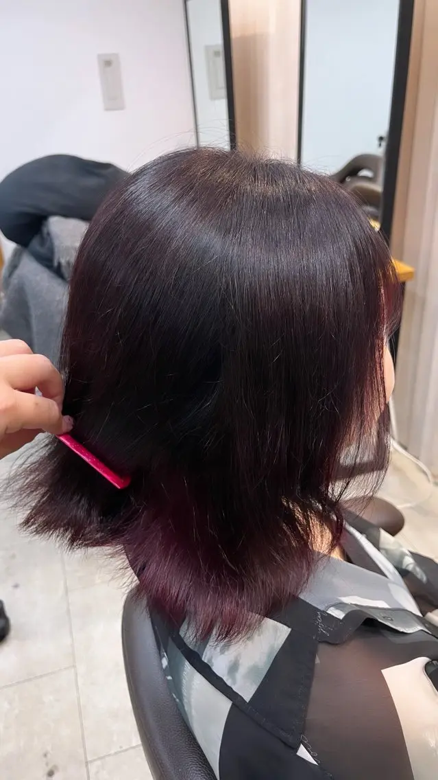 ミディアム ピンクブラウン 六本木🫧マツエク 望月彩音のヘアスタイル