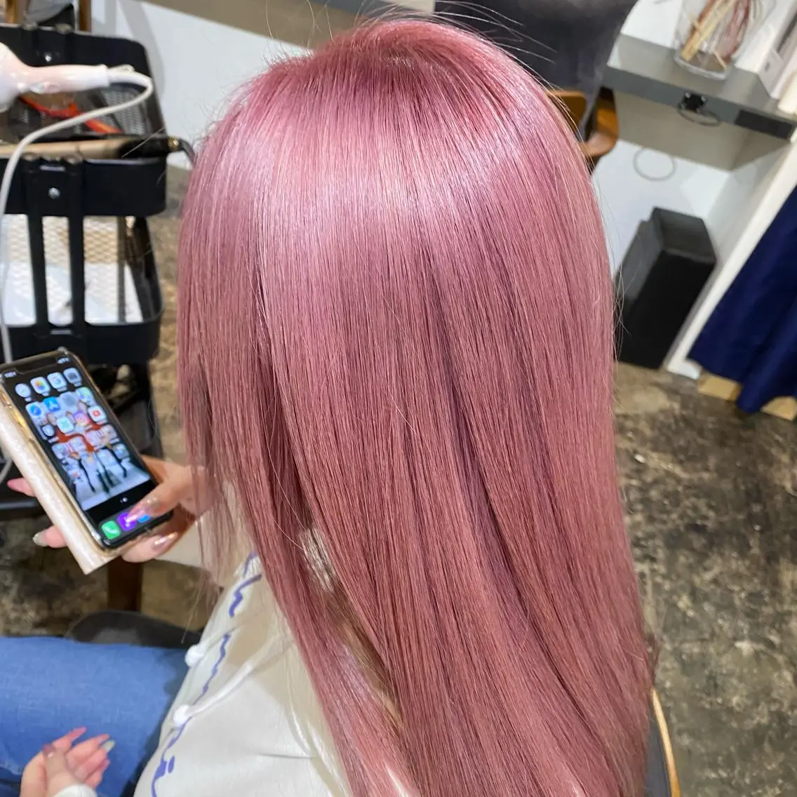 ロング カラー マンツーマン女性 美容師 奏のヘアスタイル